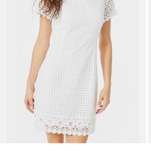 Lilly Pulitzer Jennifer Shift Dress in Resort White Eyelet